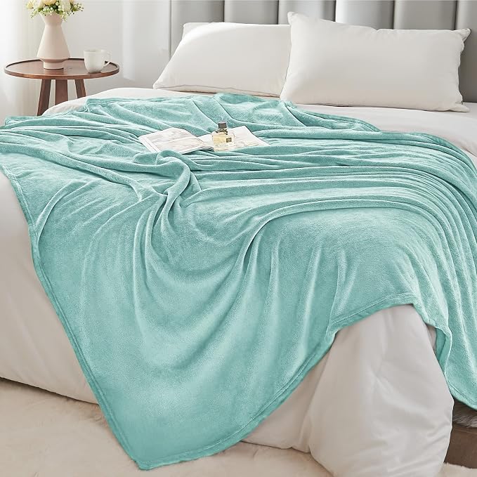 BEDELITE Fleece Blanket Soft Plush Throw for Couch Haze Blue 50"x60" | Ultra Soft Fleece, Plush Microfiber, Lightweight Warmth, All Season Comfort, Fade Resistant, Machine Washable, Couch Sofa Bed