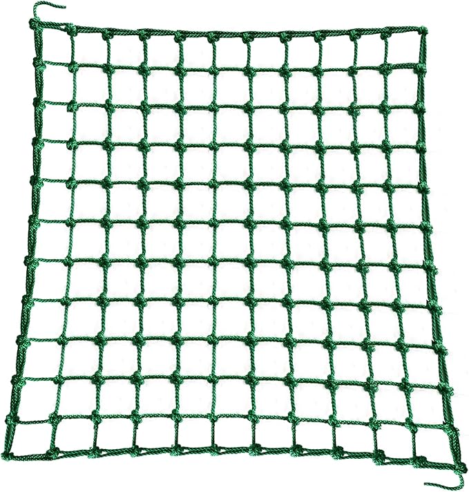 Outdoor & Indoor Premium Climbing Net - 8 Sizes Polyester Fiber. Easy Install with Extras. Handcrafted & Practical. Ideal Gift. (5ft x 5ft)