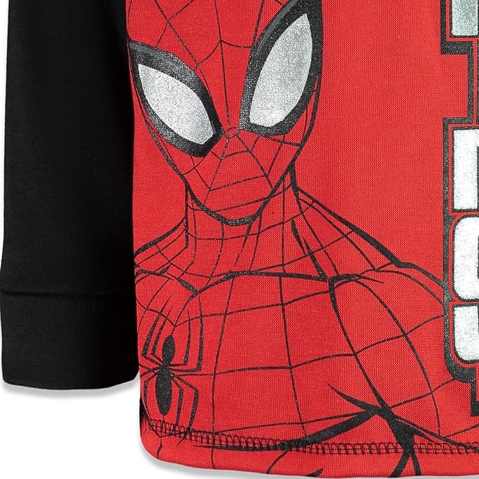Marvel Avengers Spider-Man Fleece Half Zip Hoodie Toddler to Big Kid Sizes (2T - 18-20)