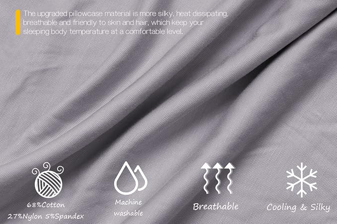 INSEN Cooling Pregnancy Pillow, Maternity Pillow with Tencel Cover,C Shaped for Pregnant and Side Sleeping, Sliver Gray