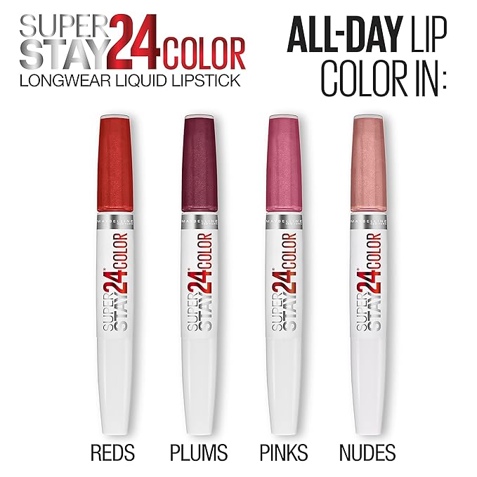Maybelline Super Stay 24, 2-Step Liquid Lipstick Makeup, Long Lasting Highly Pigmented Color with Moisturizing Balm, Forever Chestnut, Brown, 1 Count