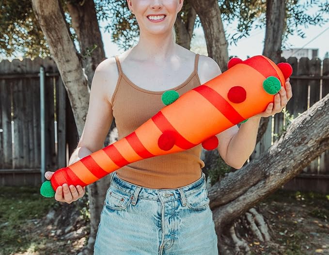 Killer Klowns from Outer Space Orange Baseball Bat 30-Inch Collector Plush Toy, Large Soft Stuffed Animal