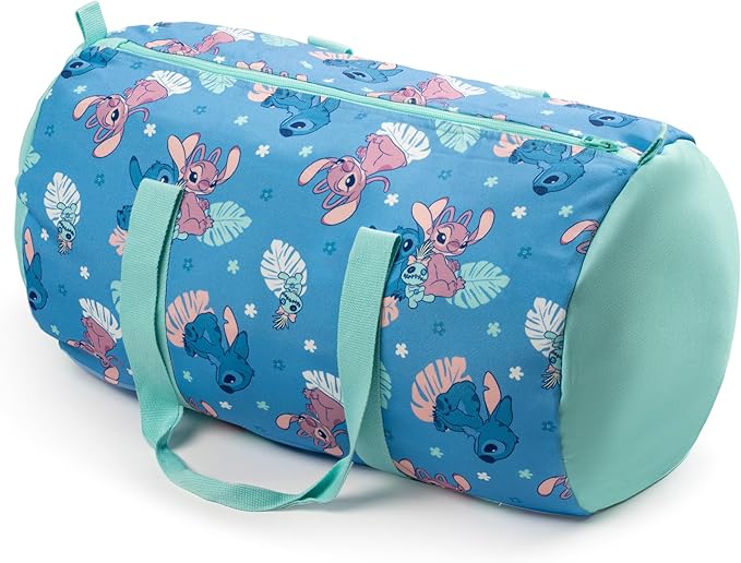 Jay Franco Disney Lilo and Stitch Twin Size Comforter Set - 4 Piece Bedding Includes Sheet Set, Pillow Covers & Bonus Duffle Bag - Super Soft Kids Bedding