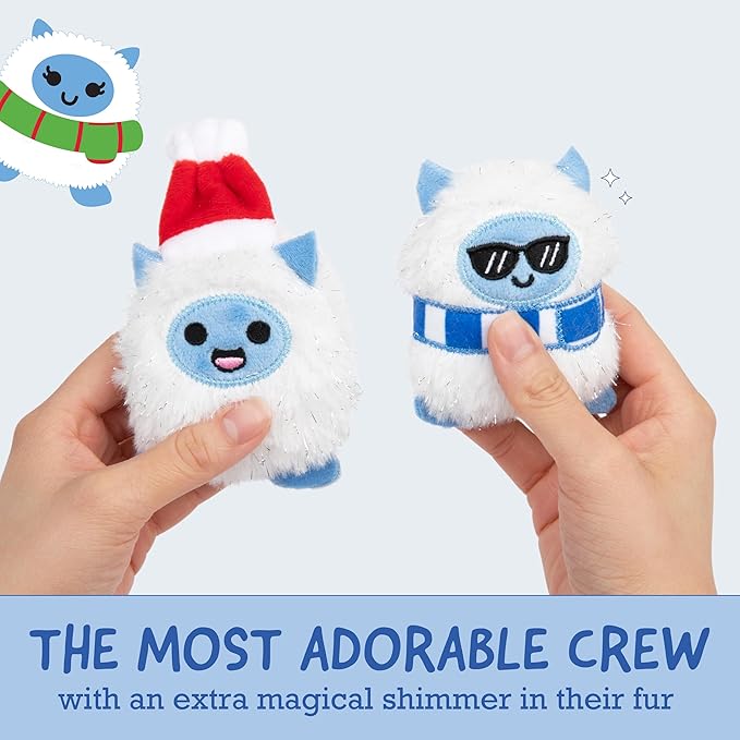 WHAT DO YOU MEME? Emotional Support Yetis by Relatable, Cuddly Stuffed Animals, Plushies, and Cute Stuff, Great Gift Ideas for Loved Ones of All Ages, Includes 5 Plushies with Carrying Basket