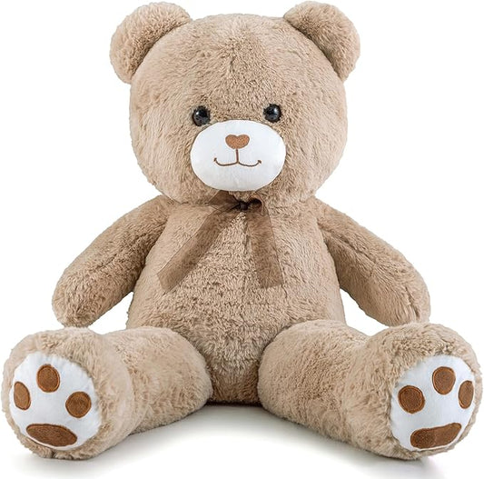 Big Teddy Bear 3 Feet Giant Stuffed Animal Brown Large Teddy Bear Stuffed Animals Huge Stuffed Bear Plush Toy for Girlfriend Women Kids for Halloween Christmas