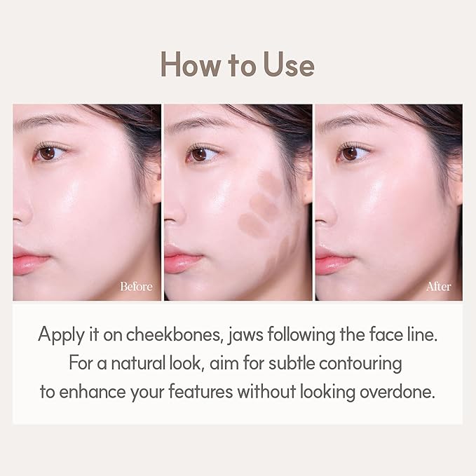 Espoir Be Glow Shading Stick Contour #1 Neutral Gray│Creamy Solid Texture & Smooth Gliding on Face with Hyaluronic Peptide, Well-Blending and Seamless Contouring for Daily Makeup, Natural Color