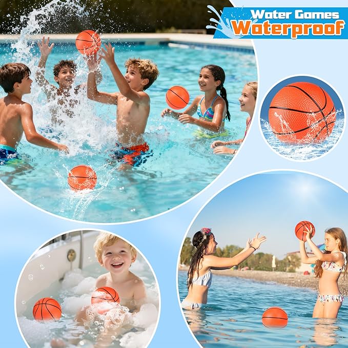 Hymaz 36 Pcs 4 Inch Mini Basketballs Ball for Kids, Rubber Small basketballs with Pump for Kids Basketball Gifts - Inflatable Ball for Basketballs Hoop, Geart for Sports Beach Pool Theme Party Favor