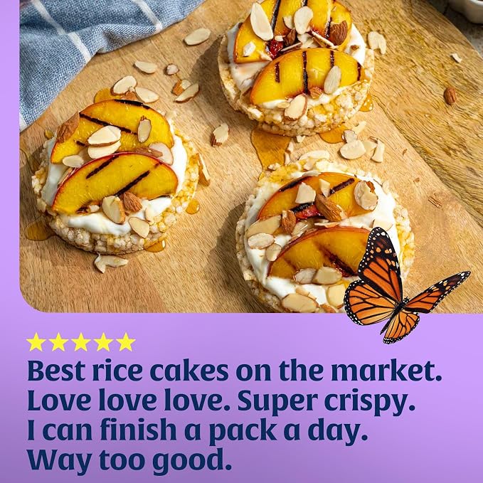 Lundberg Organic Wild Rice Cakes - Regenerative Organic Whole Grain Brown Rice, Gluten Free, 7.1oz
