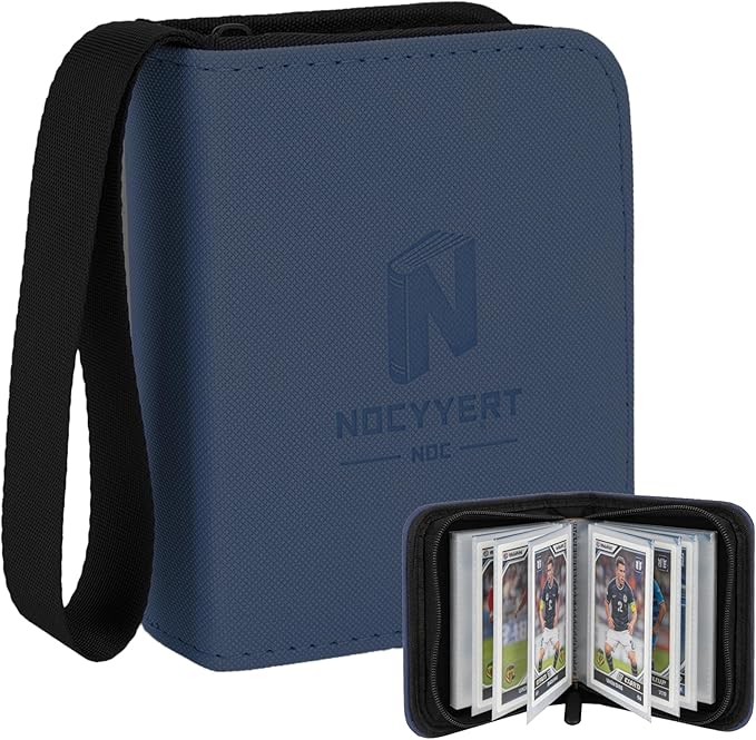 Trading Card Binder, Mini 1-Pocket Trading Card Binder with 20 Pages, Portable Card Album Holds 40 Cards for TCG, MTG, Sports Cards & Game Cards etc(Blue)