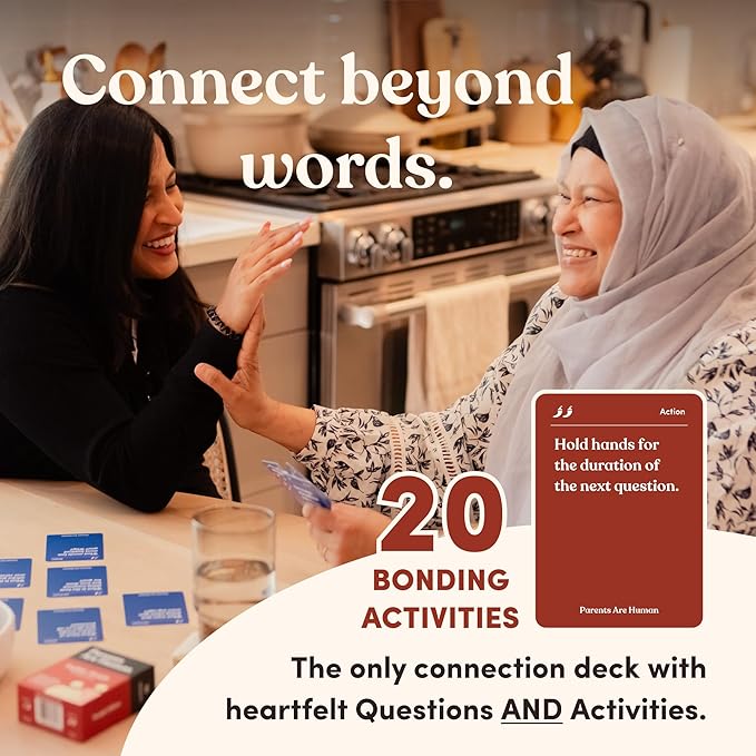 Parents Are Human, Get to Know Each Other Better, Parents, Adults, Families, & Teens Relationship Building, Light & Deep Questions, 70 Questions & Activity Cards, English + Brazilian Portuguese