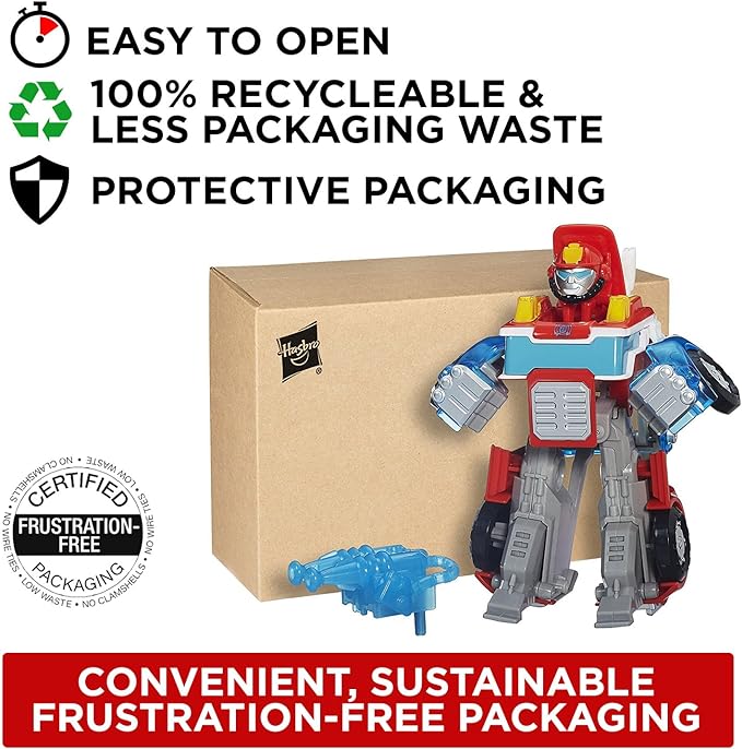 Transformers Playskool Heroes Rescue Bots Energize Heatwave The Fire Bot Converting Toy Robot Action Figure, Toys For Kids Ages 3 And Up (Amazon Exclusive)