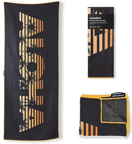 Nomadix Original Towel - Perfect for Beach, Pool, Travel, Camping, Yoga - Made with Recycled Materials - Super Absorbent - Sand Resistant - Aloha Sunset - 72.5x30