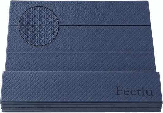 Foldable Yoga Exercise Mat, 6mm/8mm/10mm/12mm Thickness, 72 x 24 Inch - Lightweight, Anti-Slip, and Easy to Store for Yoga, Pilates, Home Workouts, and Floor Exercises