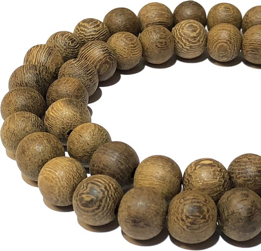 ABCGEMS (Essential-Oil-Diffuser) Rainforest Chocolate Robles Wood Beads - Matte (Believed for Promoting Relaxation, Reducing Stress & Enhancing Emotional Well-Being) Smooth Round 10-11mm (Non-Shiny)