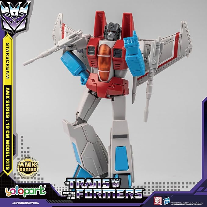 YOLOPARK Transformers Toys G1 Action Figures,AMK Series Highly Articulated Optimus Prime,Megatron,Bumblebee,Starscream Transformer Toys for Adults Boys Girls,No Converting