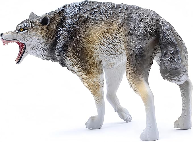 Gemini&Genius Dire Wolf Animals Action Figure Toys for Kids (Wolf)