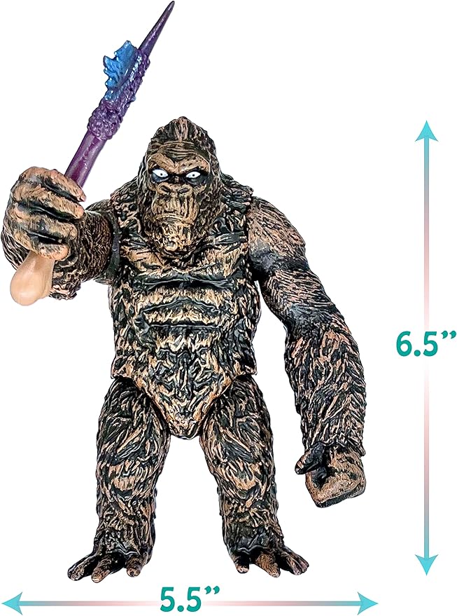TwCare Set of 2 Legendary Shin Godzilla vs King Kong Toy Action Figures, Movable Joints Movie Series Soft Vinyl, Carry Bag