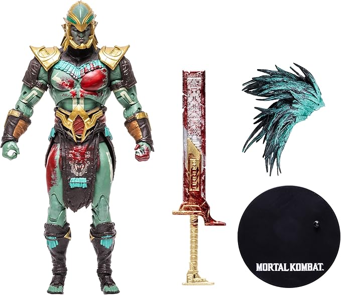 McFarlane Toys Mortal Kombat Kotal Kahn (Bloody) 7" Action Figure with Accessories