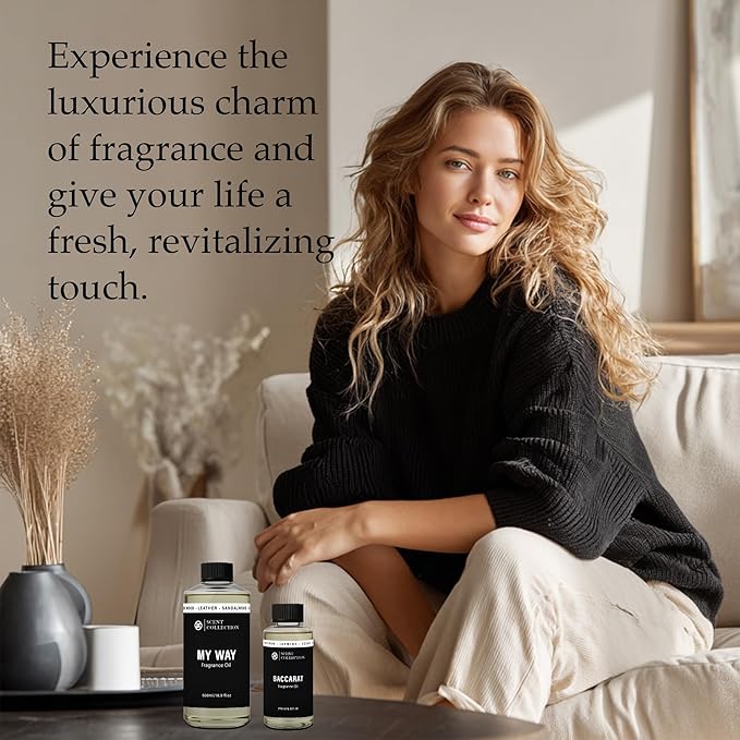 Luxury Hotel Scent Dream On 500ml Diffuser Oil Waterless Essential Aromatherapy for Cold Air & Car Diffusers – Long Lasting Refill for Large Room & Home - Signature White Tea (500ml/16.9Fl oz)