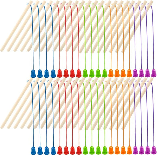 40 Pcs Magnetic Fishing Rod Wooden Magnetic Fishing Poles Mini Fishing Pole Toys for Preschool Girl Boy Pool Activity Accessory (Color Set 2)