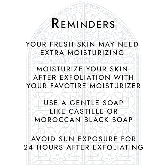 Moroccan Exfoliating Glove - Body Scrubber & Wash Mitt for Smoother Skin, Exfoliates Dead Skin Cells, Helps Even Skin Tone, Ideal for Self-Tan Removal & Keratosis Pilaris