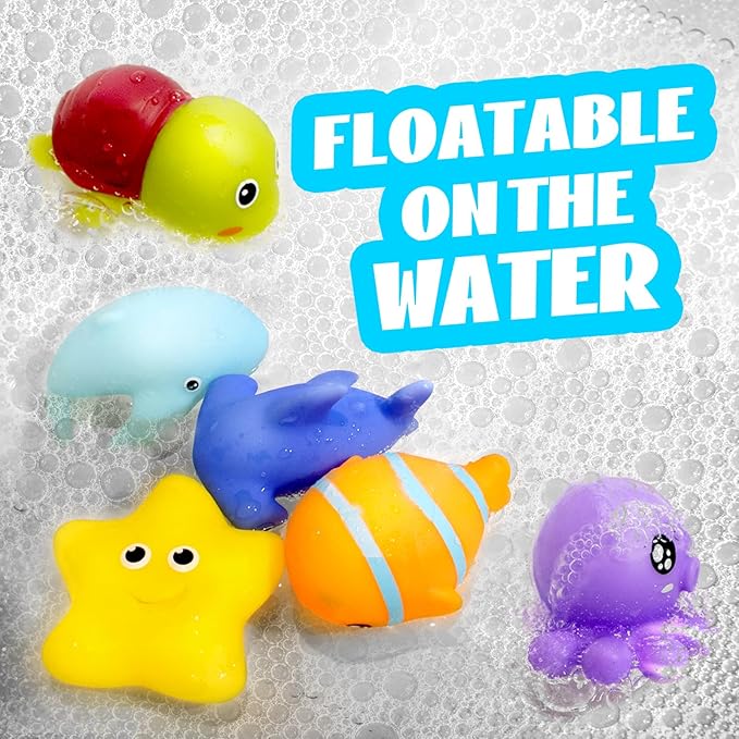 Hely Cancy Bath Toys for Kids - No Hole Baby Bath Toys, 1 Year Old Bath Toys for Infant Boys Girls Shower Water Pool Toys