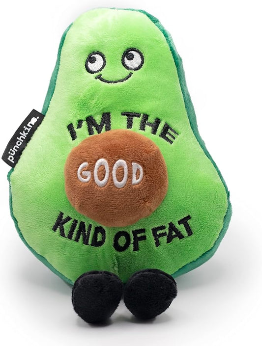 Avocado Plushie - I'm The Good Kind of Fat Funny Plush, Gift for Avocado Lovers, Cute Plush Toy for Gifting