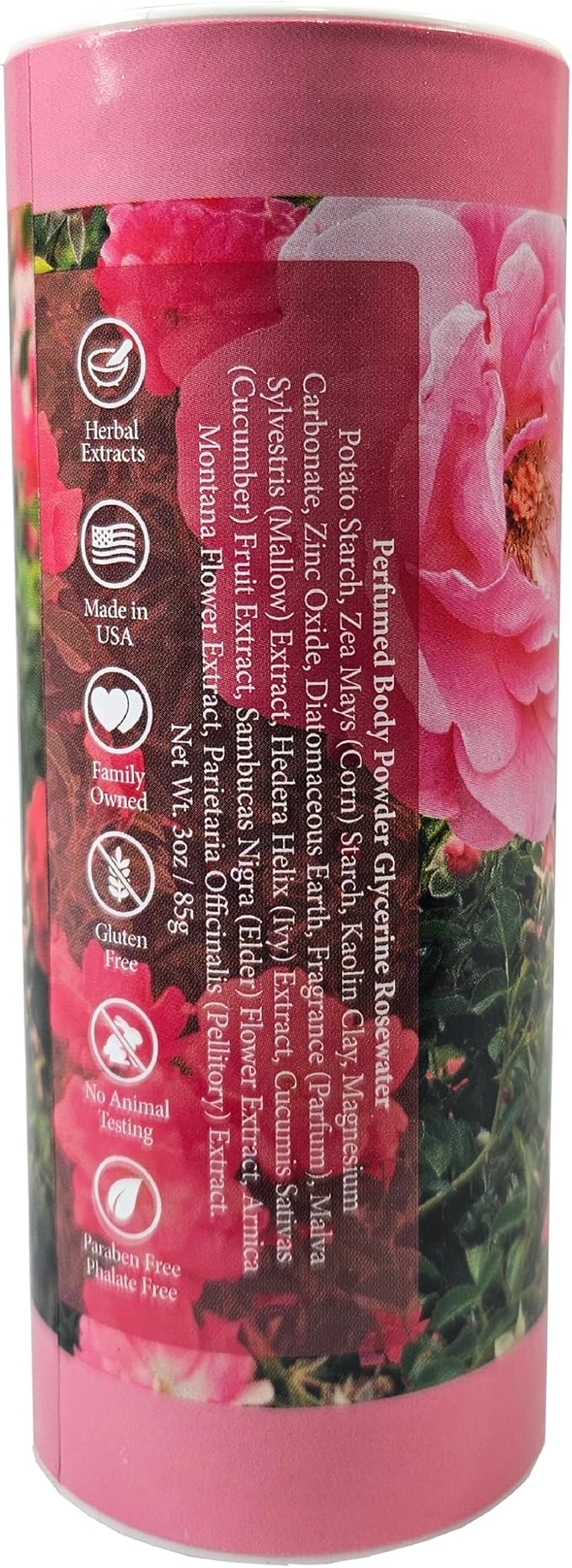 Camille Beckman Glycerine Rosewater Scented Talc-Free Body Powder, Perfumed Dusting Powder, 3 Ounce