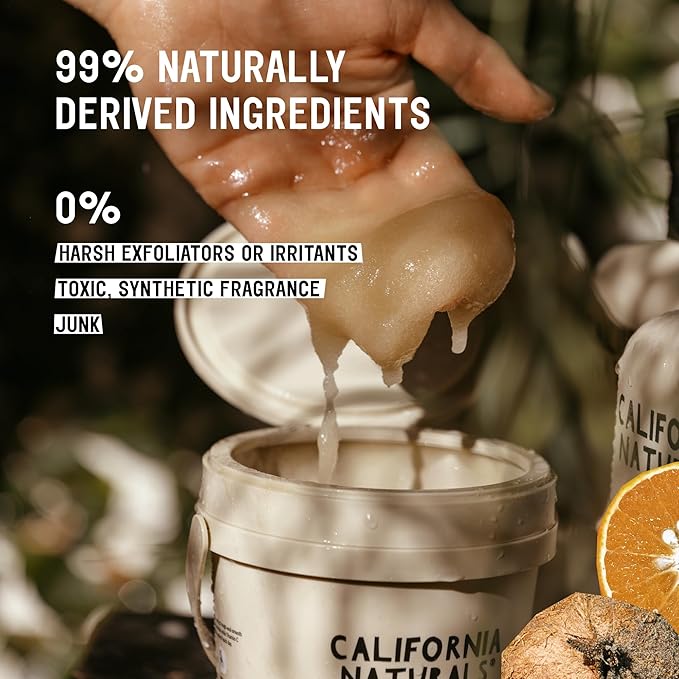 California Naturals Exfoliating Body Scrub with Coconut Oil, Sugar and Vitamin C Naturally Scented with Toasted Coconut, 14.5 oz