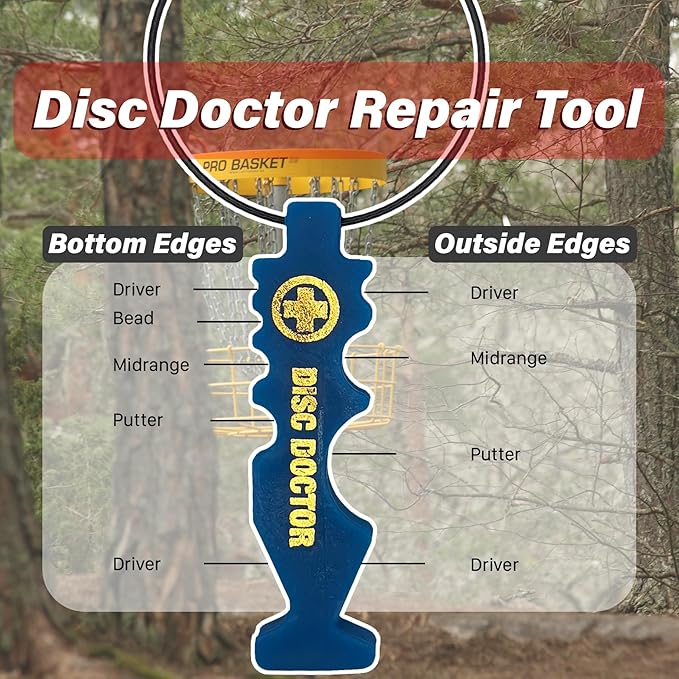 Repair Tool for Disc Golf Discs, Disc Golf Bag Accessory to Repair a Disc During or After a Round