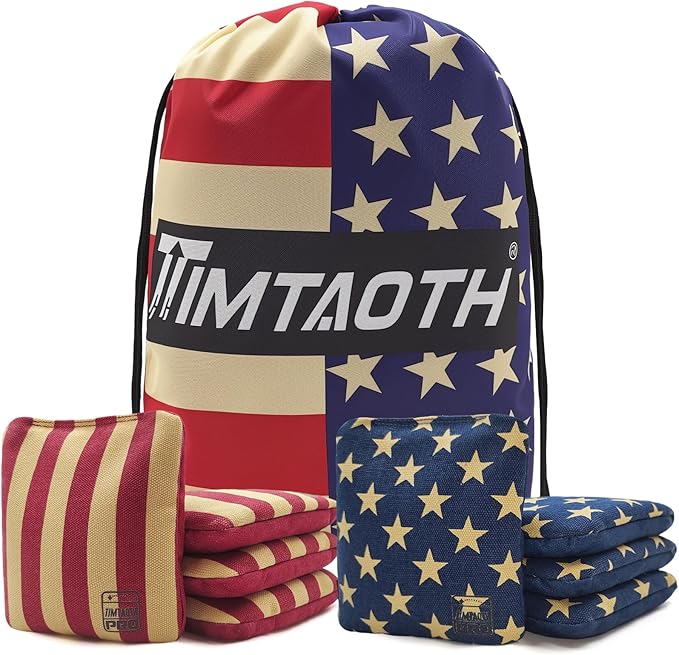 Dual Sided Corn Hole Bags Professional Cornhole Bags Set of 8 Regulation Corn Hole Bean Bags Slick and Stick
