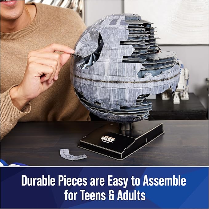 4D Build Star Wars Deluxe Death Star II Cardstock 3D Model Kit, Star Wars Gifts, Toys for Fans & Collectors, Adults & Teens 12+
