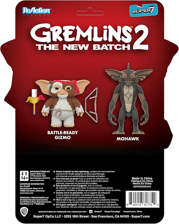 Super7 Gremlins Reaction Figures - Gizmo (Battle Ready Character Card) Action Figure