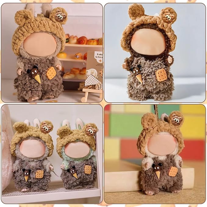 Clothes Fit for 17CM Doll, Fashion Doll Clothes Outfit Set Cute Theme Designer Toys Dress Accessories for Collector Fans Display (Biscuit Ice-Cream)