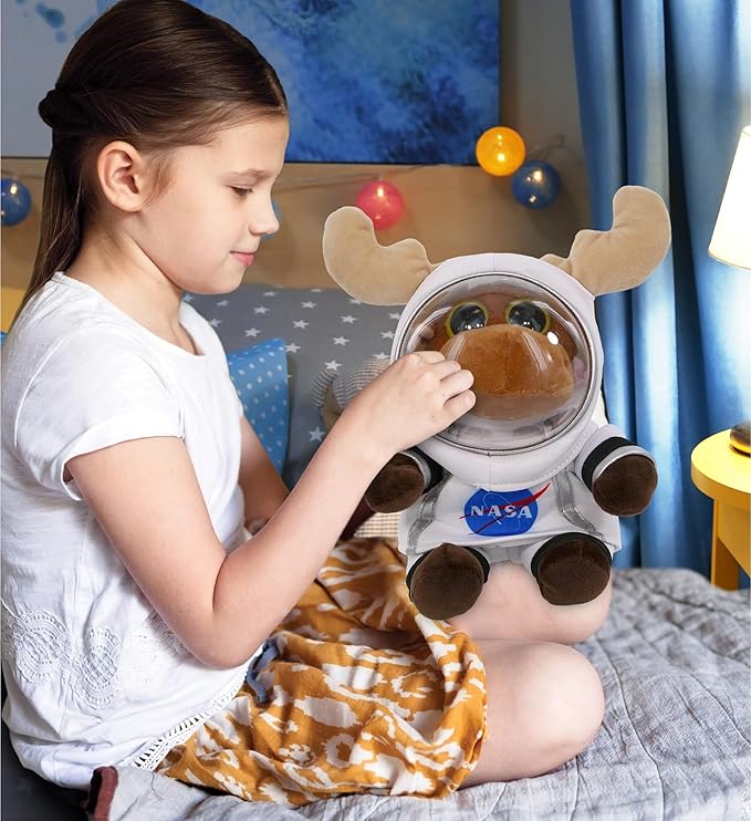 DolliBu Astronaut Dress Up Set for Teddy Bear Plush Toy - Astronaut Stuffed Animal Costume Outfit with Jacket, Helmet with Holes, and Pants, Create NASA Space Toys for Kids with Dress Up Set - Small