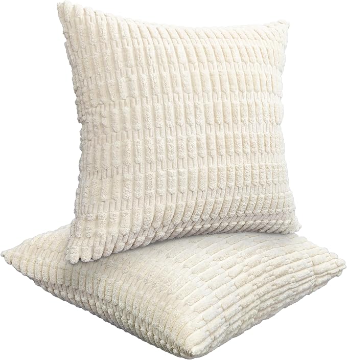 JMGBird Boho Pillows Cream Throw Pillows with Inserts Included | 18x18 Accent Pillows Decorative Pillows, inserts & covers Throw Pillows inserts for Couch