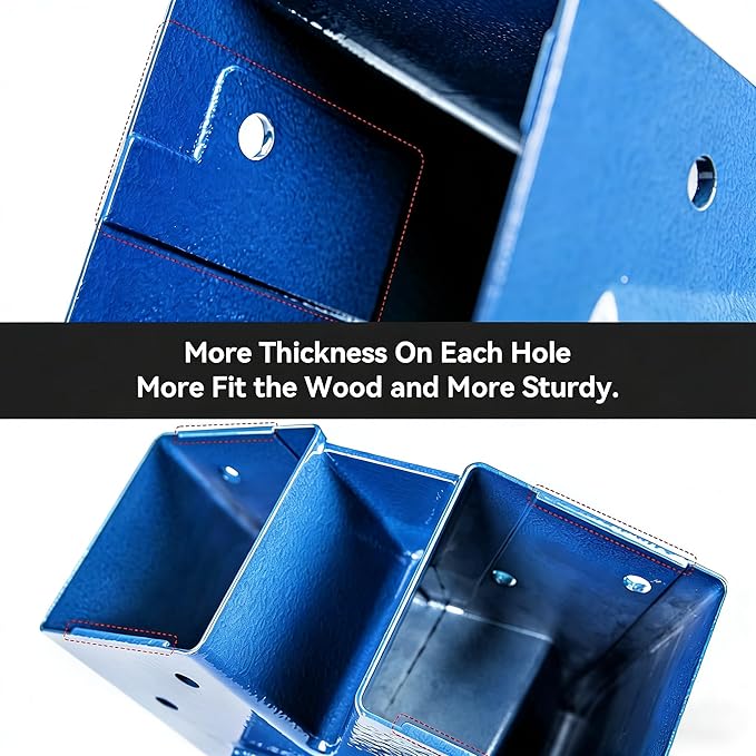ABUSA Heavy Duty Swing Sets Brackets Including 2 Blue A-Frame Swing Set Brackets and 4 Swing Hangers for Playground Equipment Mounting Parts Hardware Included (Blue006)