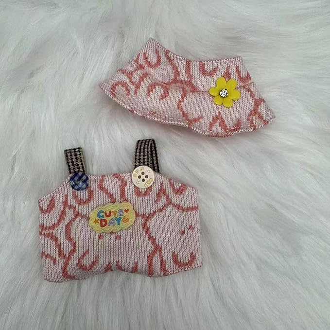 17cm Doll Clothes Set (No Doll) – 3-Pack Handmade Outfits with Accessories for 6.7” Dolls, Premium Cotton Clothing with Gift-Ready Packaging, Perfect for Dress-Up and Collectors (F12, 3)