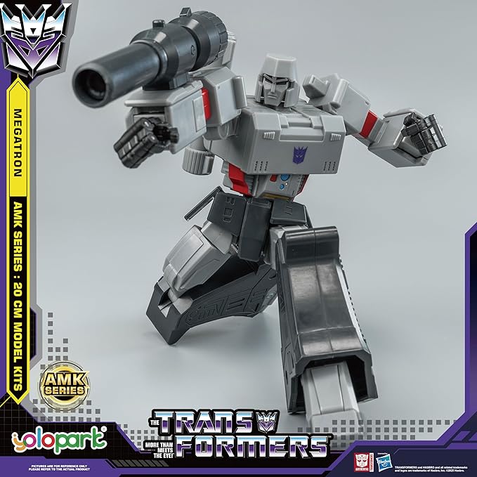 YOLOPARK Transformers Toys G1 Action Figures,AMK Series 7.87 Inch Highly Articulated Optimus Prime,Megatron Transformer Toys for Adults Boys Girls,No Converting