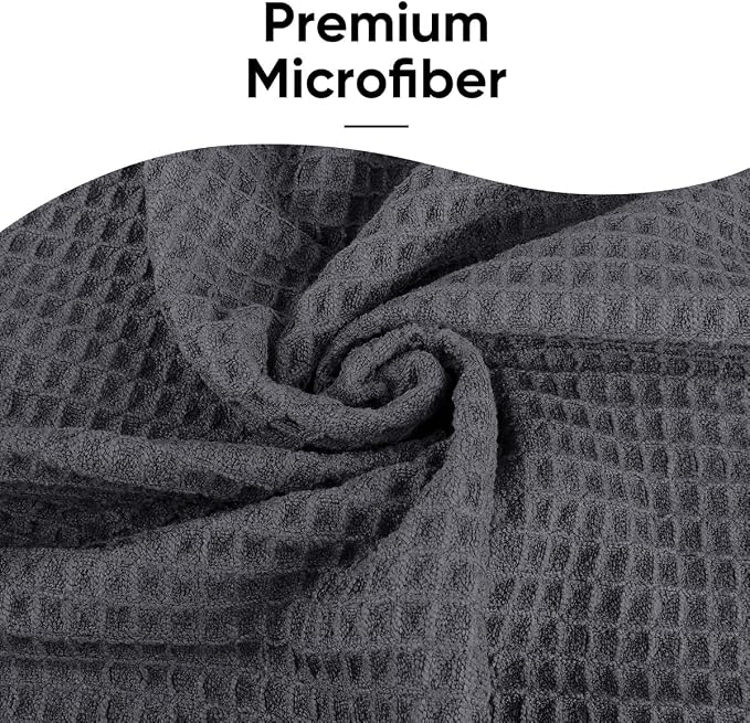 HOMEXCEL Hot Yoga Towels 2 Pack, (26.5" x 72") Non-Slip & Ultra-Absorbent Microfiber Yoga Mat Towels for Hot Yoga, Pilates, Exercise, Fitness, Bikram and Workout, Grey