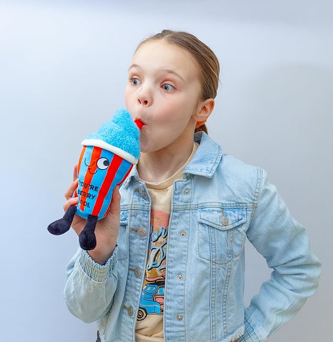 Snowcone Plushie - You're Berry Cool Punny Ice Desert Plush, Cute Food Plushie Gift for Kids
