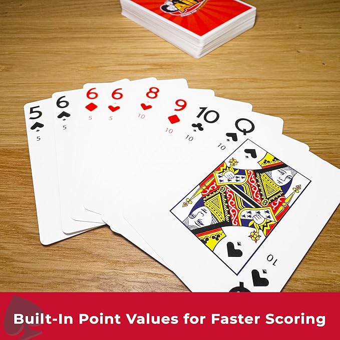 All7s Canasta Playing Cards with Point Values – 2 Large Index Decks for Adults, Seniors & Families – Easy-to-Read, Durable, and Perfect for Smooth Gameplay
