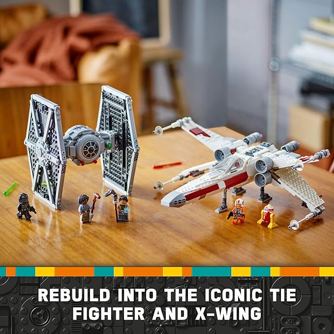 LEGO Star Wars TIE Fighter & X-Wing Mash-Up Building Set - Star Wars Toys for Boys & Girls, Ages 9+ - Imaginative, Creative Play - Use for Display or Pretend Play - Gift for Fan's Birthday - 75393