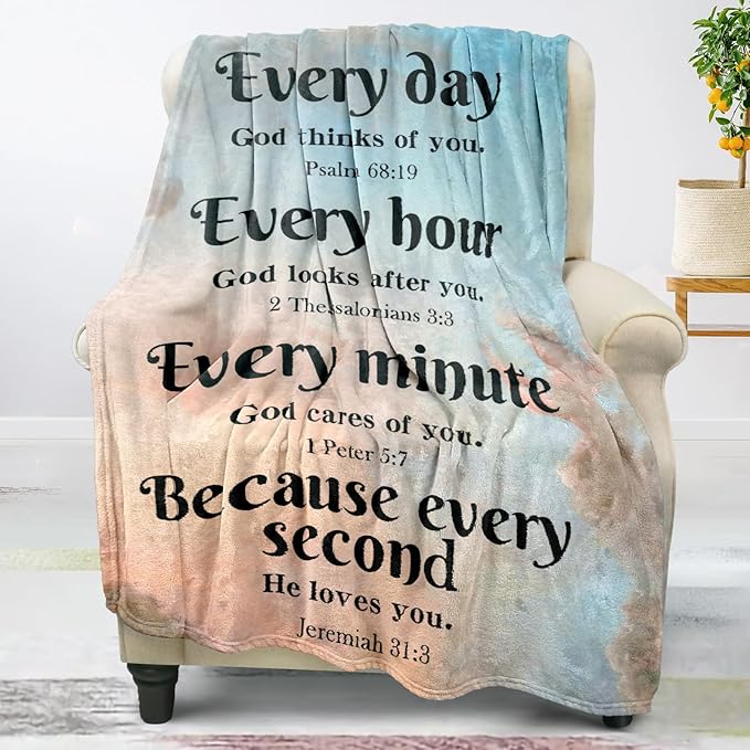 Christian Gifts for Women Faith, Inspirational Gifts for Women, Soft Throw Blankets, Religious Gifts for Women/Men, Spiritual Gifts Personalized Blankets for Adults/Kids 40"x 50"