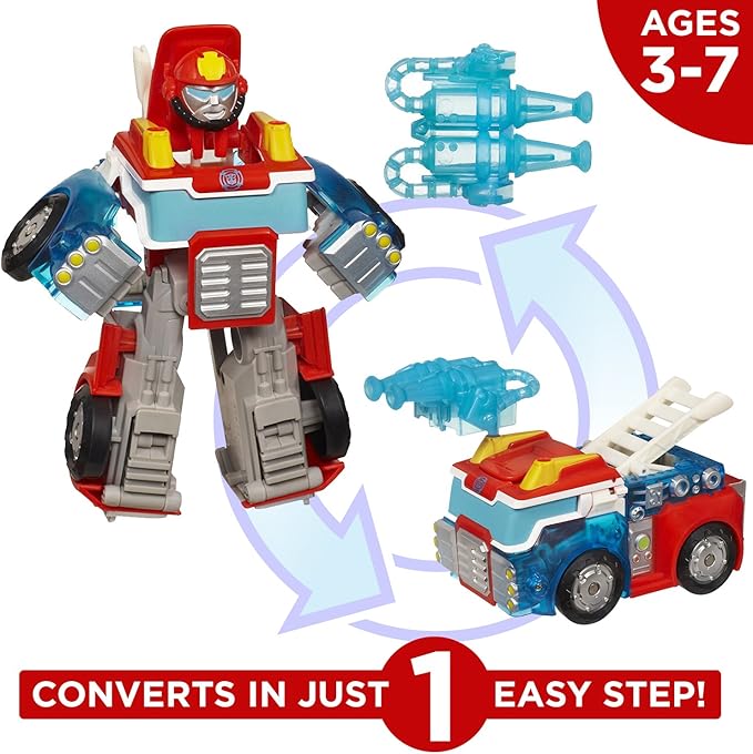 Transformers Playskool Heroes Rescue Bots Energize Heatwave The Fire Bot Converting Toy Robot Action Figure, Toys For Kids Ages 3 And Up (Amazon Exclusive)