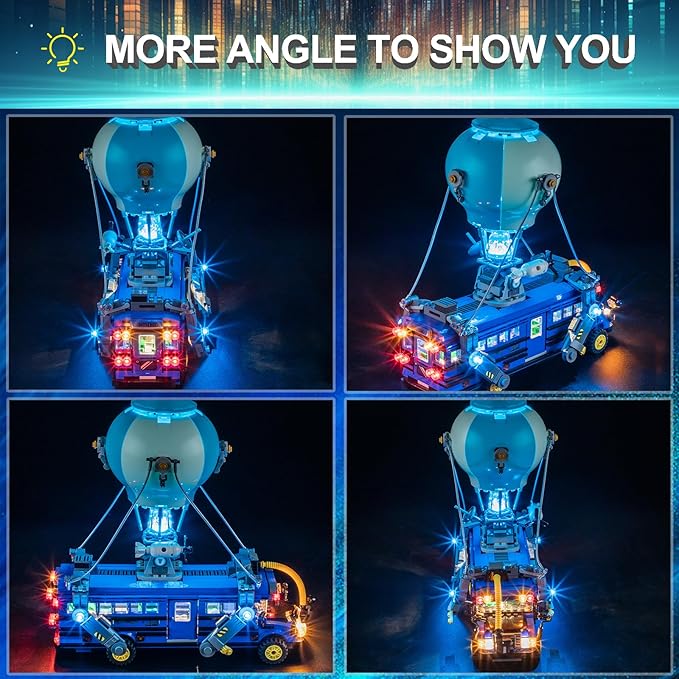 LED Light Kit for Lego Battle Bus Fortnite 77073 Set, Compatible with Lego 77073 Building Blocks Model(Not Include Blocks Set)
