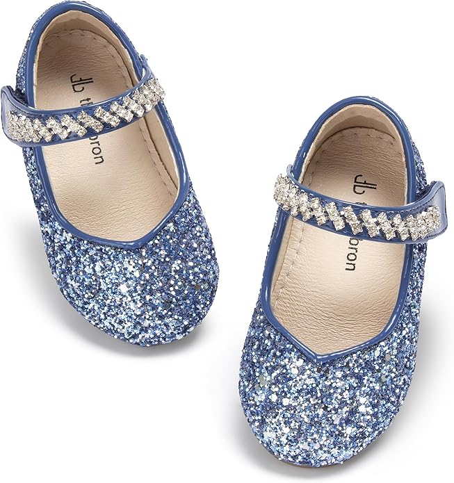 THEE BRON Mary Jane Ballet Flats - Girls' Dress Shoes with Hook & Loop Closure