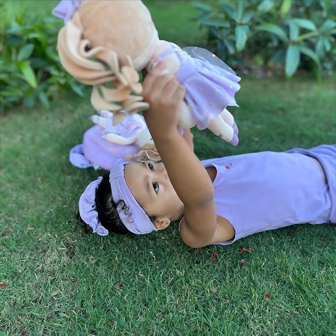 Gloveleya Personalized Ballerina Doll – Custom Name Plush Lavender Ballet Girl 13", Gift for Birthday, Baby Shower, Christmas & Holiday Keepsake for Toddlers and Little Girls