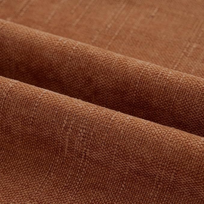 MIULEE 24x24 Inch Euro Textured Chenille Fall Throw Pillow Covers Dark Rust | Pack of 2 Decorative Soft Throw Pillows,Solid Textured Cushion Covers,Modern Home Decor for Bed Couch Sofa Bedroom Livingroom
