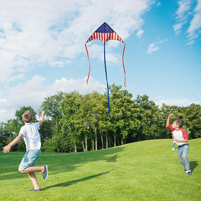 Kite, Large Delta Kites for Kids and Adults, Easy to Fly Rainbow Kites, Durable Multifunctional Beach Kite, Tangle-Free Flight Line, Durable